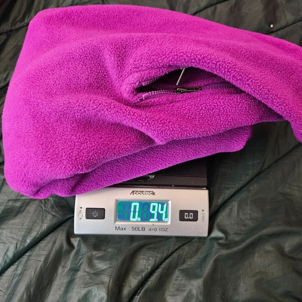 Patagonia Baby 12M Purple Fleece Hooded Bunting One Piece Zip Front Snowsuit